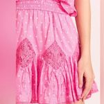 Love Shack Fancy Adia Lace Crochet Polka Dot Mini Skirt Hot Pink Cherry Photo 4