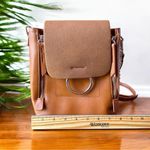 Lulus NWT Convertible Mini Backpack Purse – Tan Brown Faux Leather Photo 11