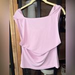 ZARA  draped top cowl ruched gathered tank flowy sleeveless pastel asymmetrical Photo 5