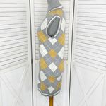 Willow & Wind‎ Argyle Knit Sweater Vest Mini Dress Grey Yellow Small Preppy Gray Photo 1