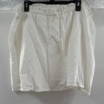 Abound  Womens White Cotton Skirt Elastic Waist Casual Lined‎ 2X Photo 0