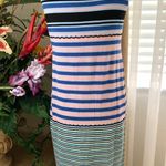Uniqlo MARNI x Merino Wool Blend Striped Sleeveless Knitted Dress in Blue Photo 7