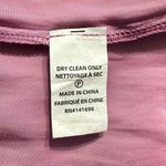 Ramy Brook  Maty Blouse Women's Small Pink Satin Tie Neck Long Sleeve Pleats Photo 8