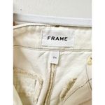 Frame  High Waisted Relaxed 100% Cotton Straight Ankle Pants Ecru Women's Size 24 Photo 3