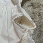 THML Womens Collared Short Sleeve Cream Dress Medium Photo 7