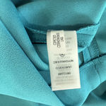 Calvin Klein Teal Side Ruched Horseshoe Neck Sleeveless Crepe Sheath Dress 6 Photo 12