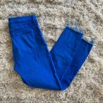 L'Agence Bright Blue L’AGENCE Stretchy Denim Jeans Pants w/ Distressed Ankle Hem Photo 1