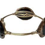 Bourbon and Boweties Bourbon And Bowties Gold Tone Wire Wrapped Brown Gemstone Bangle Bracelet Photo 9