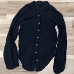 The Range  Black Vapor Voile Shirt Black Button Down Women’s Small Photo 0