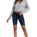 Lucky Brand “The Bermuda” Raw Hem Uncuffed Denim Jean Shorts Size 8/29 Photo 0