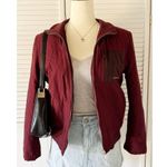 Uright Puffer Interior Burgundy Zip Up Jacket Red Size M Photo 0