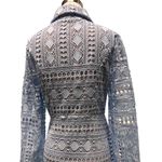 EN SAISON Crochet Light Blue Shirt Dress Size M Photo 7