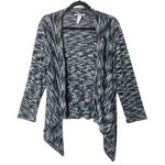 Carol Rose VTG  Lightweight Navy Blue Asymmetric Sweater Cardigan, Large Photo 1