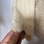 Vitg 80s Pointelle Knit Cardigan Women Sz S Cottagecore Coquette Wintuk Scallop Photo 7