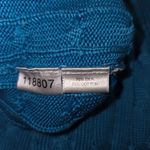 Ann Taylor Teal Cable Knit Silk & Cotton Long Sleeve Sweater Photo 4