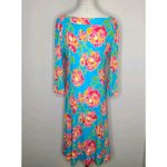 Lilly Pulitzer ‎ Newport Knit Shift Shirt Dress Floral Bootyinere Beach Coastal L Photo 4