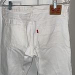 Levi's 501 White Distressed Cropped Jeans Photo 4