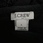 J Crew Blouse Womens Large Black Open Lace Sleeves Updated Basic Minimalist Photo 5