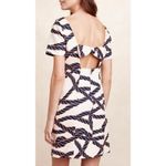 Maeve ANTHROPOLOGIE  DRESS NAUTICAL SZ 6 PREPPY SHORT PEACH BOW OPEN BACK SHIFT Photo 9