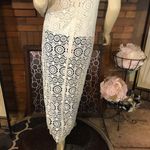 Alice + Olivia  OFF WHITE CROCHET LACE "GRETCHEN" MAXI TUNIC AND CAMI (M) Photo 8