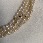 Vintage 5 Strand Freshwater Rice Pearl Multi Photo 2