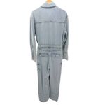 RETROFETE Russo Wide Leg Jumpsuit Light Wash Denim Utility Cargo Long Sleeve XXS Blue Photo 9