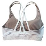Lululemon  Energy Bra White Strappy Back Women's Size 6 Activewear Support Padded Photo 1