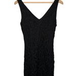 Etoile Beaded Lace V Neck Scallop Lined Vintage Y2K Dress Black XS Photo 6