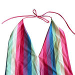 Privacy Please One Piece Halter Top Swimsuit Bold Stripe Size Medium Women's Photo 1