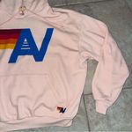Aviator Nation  Logo Pullover Relaxed Hoodie in Light Pink Size XS Sweatshirt Photo 4