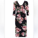 Dolce & Gabbana New  Black Floral Midi Dress Photo 2