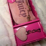 Juicy Couture  Pink and Gold Wristlet with Heart Keychain Photo 4