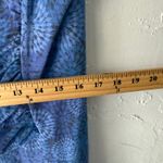 Kuhl Blue Geometric Print Cowl Neck Dress L Organic Cotton Stretch Casual Photo 7