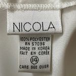 Vintage Blouse Lace‎ Collar Victorian Cream White Long Sleeve Button Photo 2