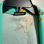 HEIMISH USA Green and Yellow Blazer Vibrant Floral Design (145) Size M Photo 2