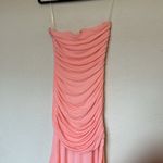 House Of CB  'Ivana' Apricot Gathered Asymmetric Dress NWOT‎ size S Photo 7