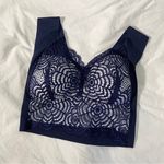 NEW Dark Blue Lace Bralette Long Line bra top navy blue 32B Size undefined Photo 6