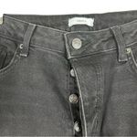 Forever 21 NWT Flare Jeans Womens 28 Black Raw Split Hem Rocker Skater 90s Photo 3