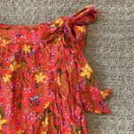 Gap  Pink Floral Ruffle Wrap Skirt Photo 3