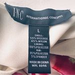 INC International Concepts White with Velvet Flowers Bomber Jacket Size L Photo 14