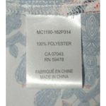 Kenar Ladies White & Blue Printed Blouse Top Size M Lightweight Career Church Photo 8