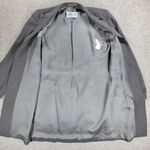 Versione Longline Trench Suit Jacket Womens 4 Gray Wool Lightweight Career Italy Photo 6