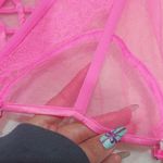 Victoria's Secret Victoria secret wicked lace up corset top w/garters SIZE small baby pink Photo 12