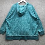 Athleta  Women's Hoodie Floral Green 98% Cotton Pullover Active large Photo 5