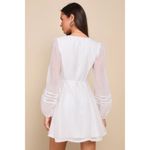 Lulus  Strolling Sweetie White Crochet Button-Front Mini Dress Cocktail Bride S Photo 5