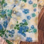 Joy Susan Joy‎ Susan Lightweigbt floral scarf wrap  yellow blue Photo 9
