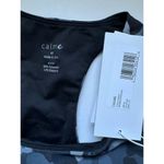 Johnny Was NWT  Calme Sports Bra Sz M in Black and Gray Camouflage Pattern Photo 2