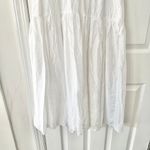 Saks 5th Avenue Saks Fifth Avenue White Tiered Gathered Cotton Midi Puff Sleeve Dress Medium Photo 3