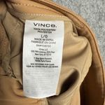 Vince Women Size Large Business Casual Tan Drop Waist Pleated Trousers wide leg Photo 7