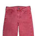 American Eagle Hi-Rise Jegging Jeans Size 2 Regular Maroon Womens Stretch 25X28 Photo 1